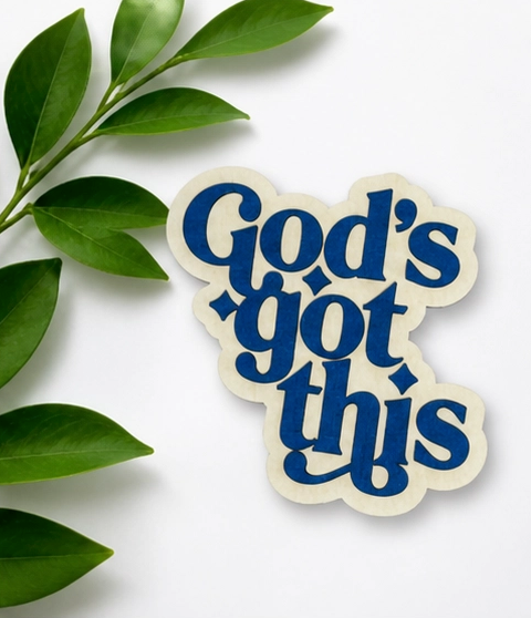 "God’s Got This" Wooden Refrigerator Magnet