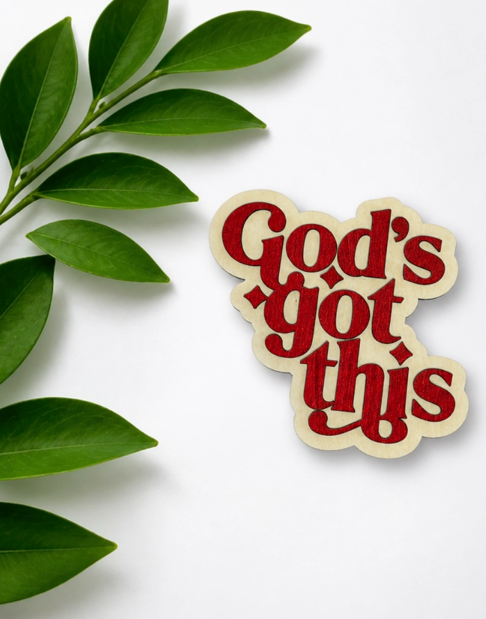 "God’s Got This" Wooden Refrigerator Magnet
