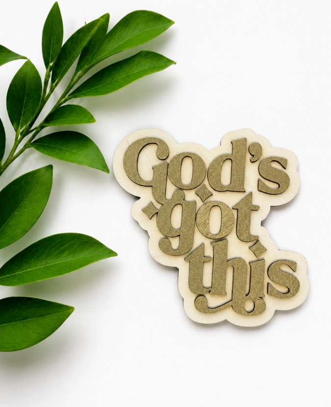 "God’s Got This" Wooden Refrigerator Magnet