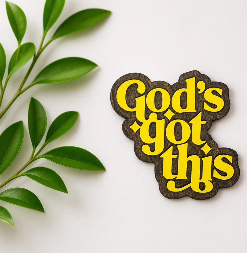 "God’s Got This" Wooden Refrigerator Magnet