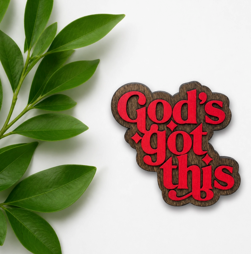 "God’s Got This" Wooden Refrigerator Magnet