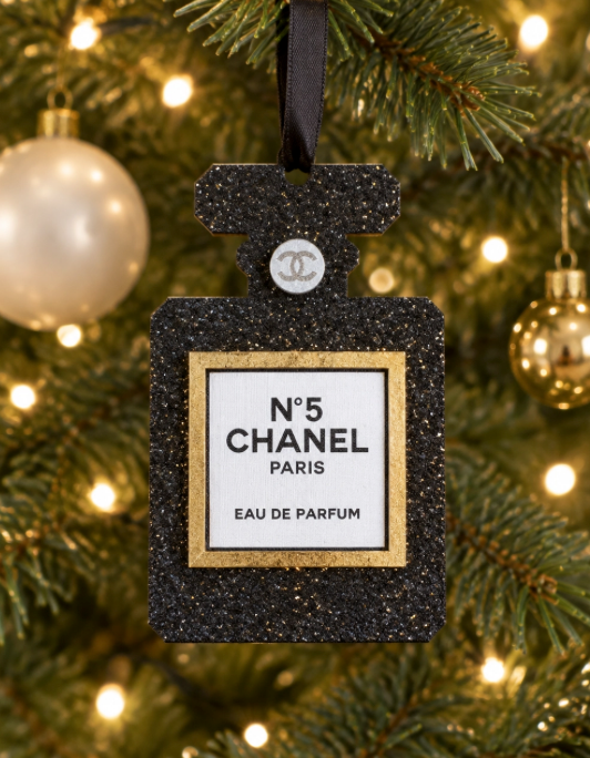 Luxury Perfume Ornament | Wood Christmas Ornament