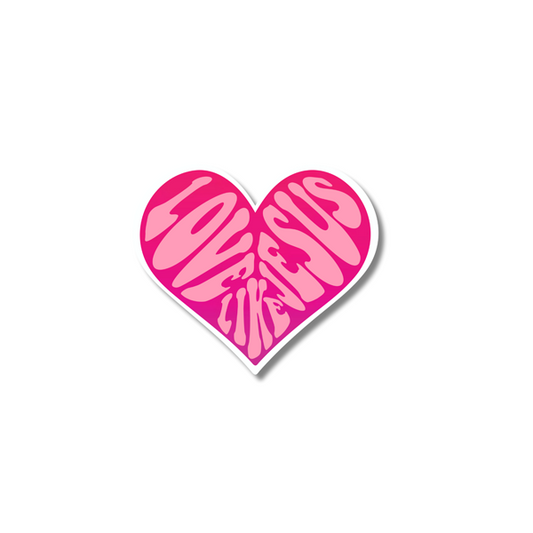 "Love Like Jesus"  Heart Sticker