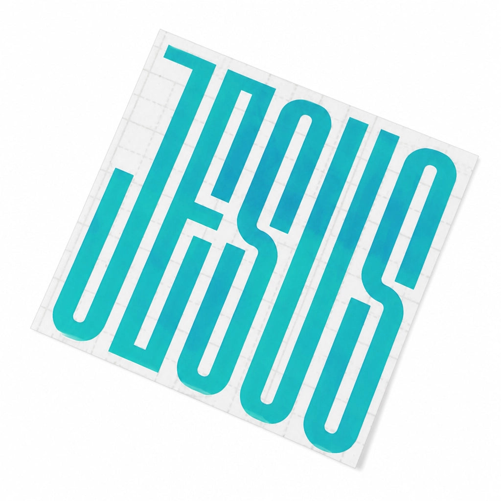 Jesus Long-Letter Faith-Based Car Decal – Permanent Outdoor Vinyl